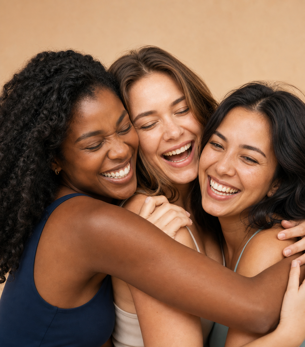 Adults laughing together